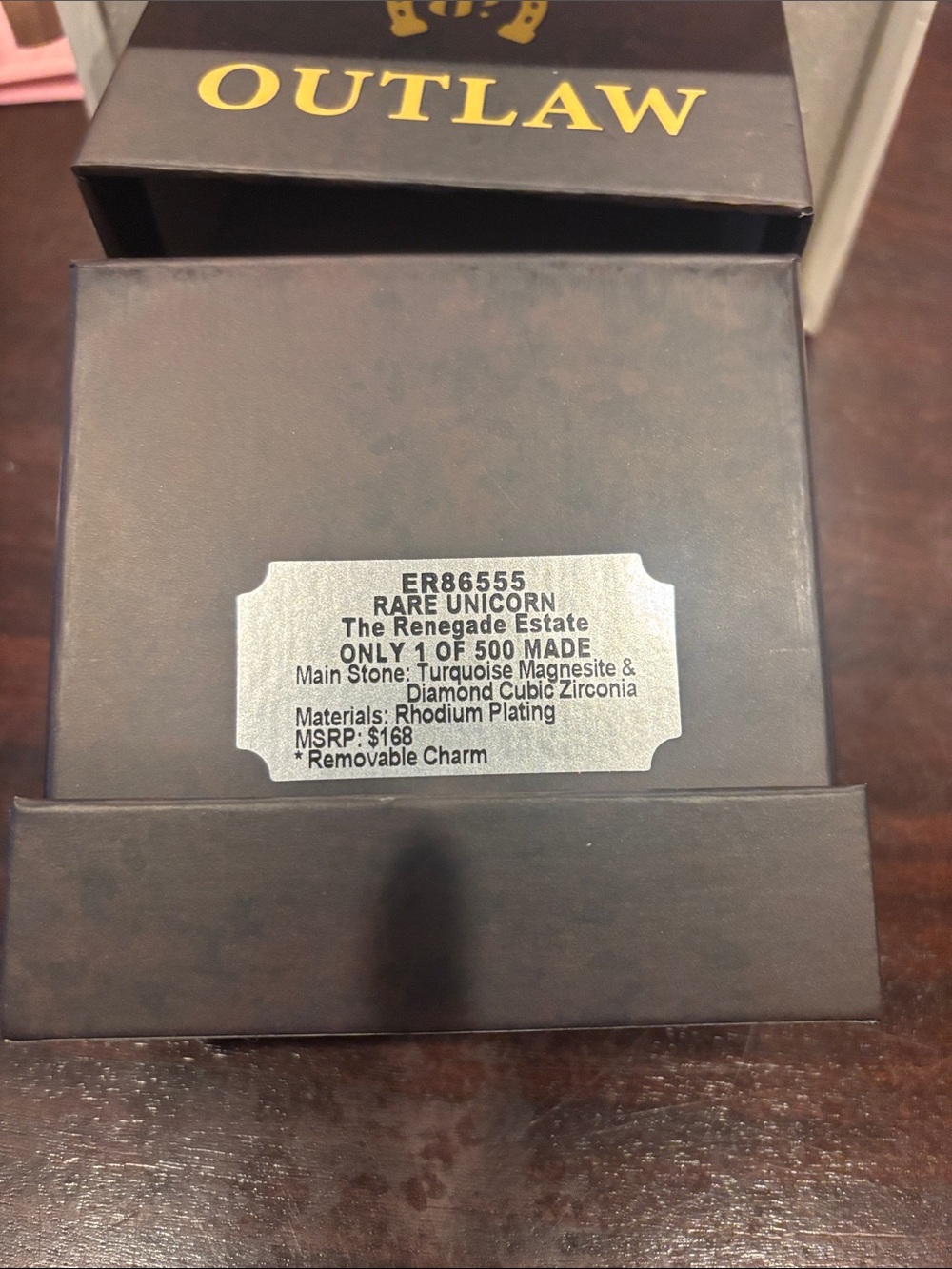 Rare Unicorn: The Renegade Estate: Turquoise on Rhodium - Picture 3 of 3